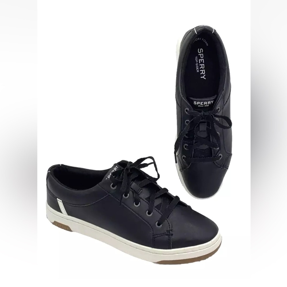 Sperry Top Sider Sneakers Women's Charter LTT STS86546 Black Size 9.5